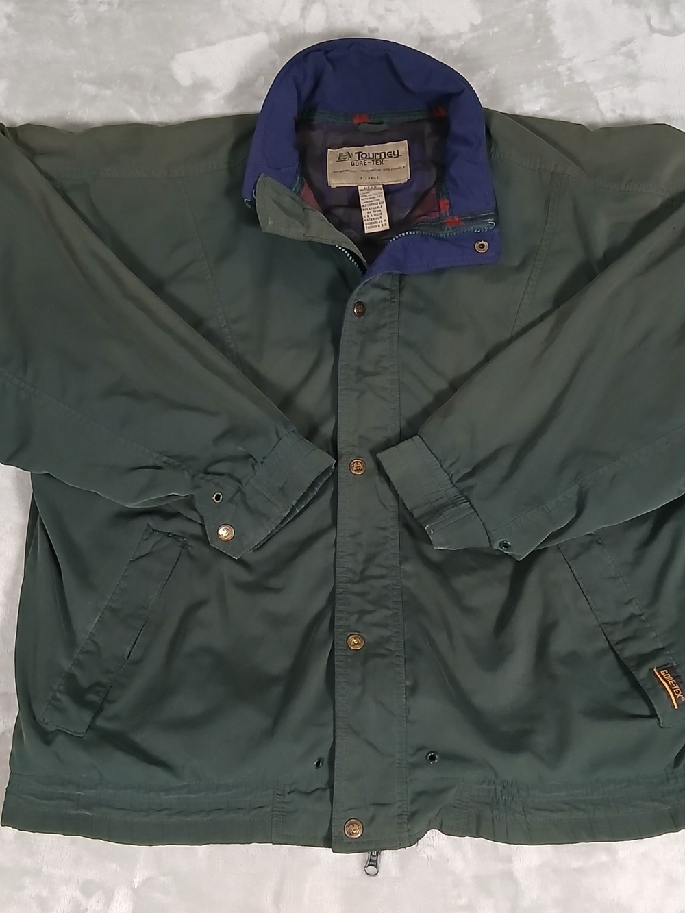 Vintage Gore-Tex Jacket Tourney Men's XL Full Zip Waterproof Windbreaker Golf